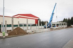 Únor 2022 - Výstavba retailových prodejen v areálu supermarketu BILLA v Nepomuku.